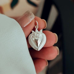 Dije corazón mexicano Plata 925