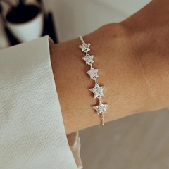 Pulsera estrellas micropave Plata 925 - comprar online