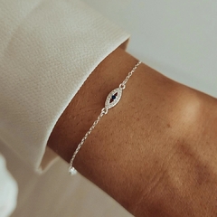 Pulsera con ojitos micropave Plata 925