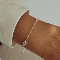 Pulsera con ojitos micropave Plata 925 - comprar online