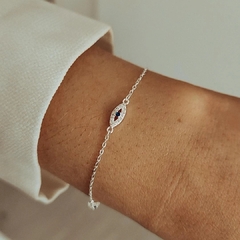 Pulsera con ojitos micropave Plata 925 en internet