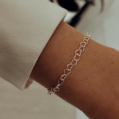 Pulsera eslabones de corazón Plata 925 - comprar online
