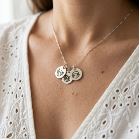 Collar hijitos Plata 925