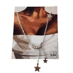 Cadena 45/50 cm luna y estrellas Acero quirúrgico - comprar online
