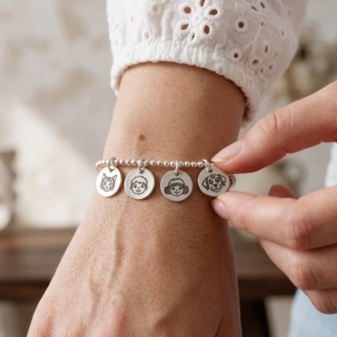 Pulsera bolitas hijis Plata 925