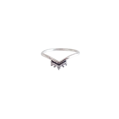 Anillo en "V" con cubics engarzados Plata 925 - Ni idea
