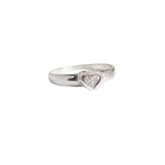 Anillo con cubic corazón Plata 925 en internet