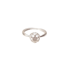 Anillo coronita con corazones y micropave Plata 925 - comprar online
