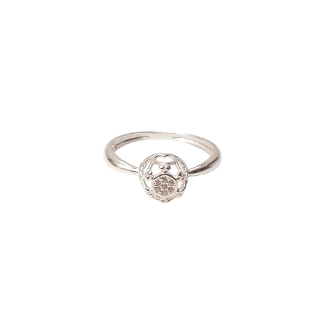 Anillo coronita con corazones y micropave Plata 925 - comprar online
