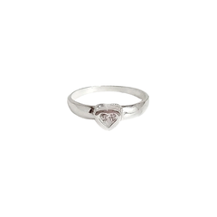 Anillo con cubic corazón Plata 925