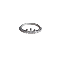 Imagen de Anillo corona micropave Plata 925