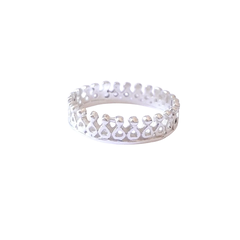 Anillo corona con puntitos Plata 925 - Ni idea