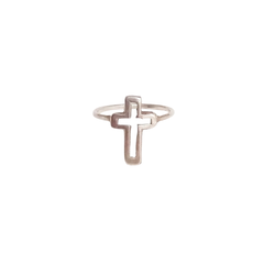 Anillo cruz calada Plata 925 en internet