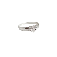 Imagen de Anillo con cubic corazón Plata 925