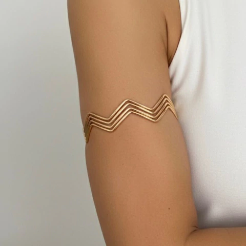 Brazalete zig-zag gold