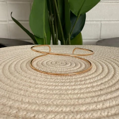 Brazalete doble linea minimalista gold - tienda online