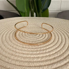 Imagen de Brazalete doble linea minimalista gold