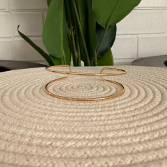 Brazalete doble linea minimalista gold