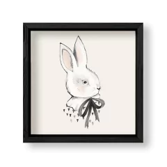 Imagen de Cuadro Conejo en grises