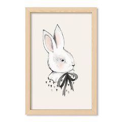 Cuadro Conejo en grises