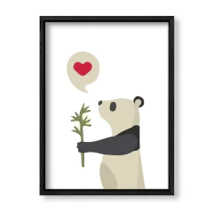 Imagen de Cuadro Heart panda