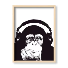 Cuadro Monkey in black - El Nido - Tienda de Objetos