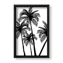 Imagen de Cuadro Palmeras in black