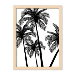 Cuadro Palmeras in black