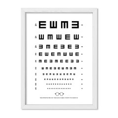 Cuadro Oculista tumbling E en blanco - comprar online