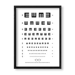 Imagen de Cuadro Oculista tumbling E en blanco