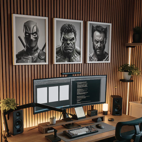 Set 3 cuadros - Poder Marvel - comprar online