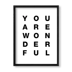 Imagen de Cuadro You are wonderful