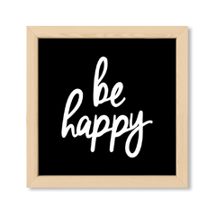 Cuadro Be Happy in Black