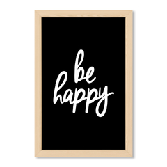 Cuadro Be Happy in Black