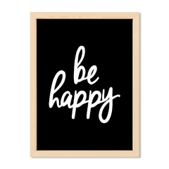Cuadro Be Happy in Black