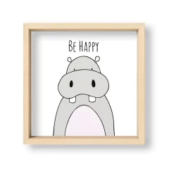 Cuadro Be Happy Hippo - El Nido - Tienda de Objetos