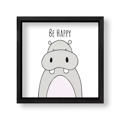 Imagen de Cuadro Be Happy Hippo