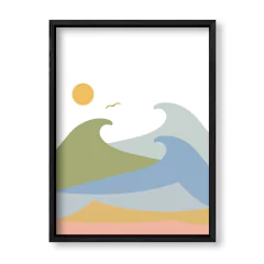 Imagen de Cuadro Olas pasteles