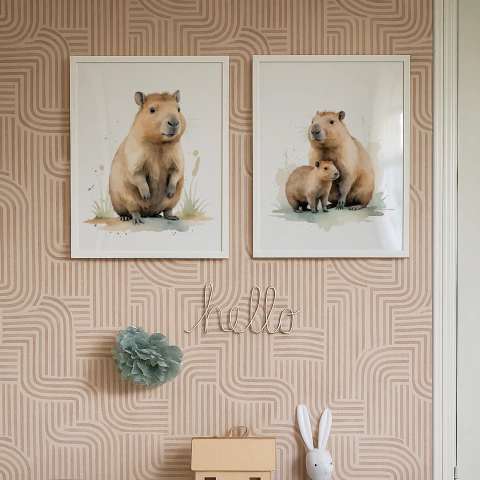 Set 2 Cuadros - Capybara Family - comprar online