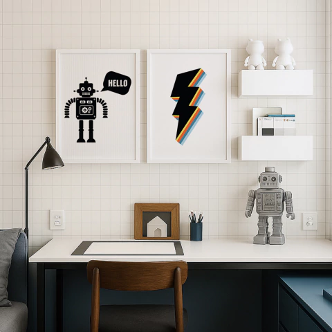 Set 2 Cuadros - Hello Robot Duo - comprar online