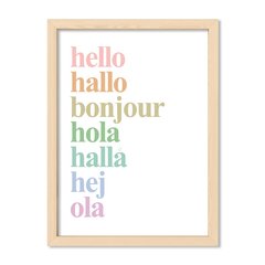 Cuadro Idiomas del Hello pasteles