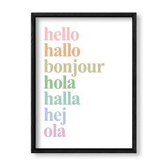 Imagen de Cuadro Idiomas del Hello pasteles