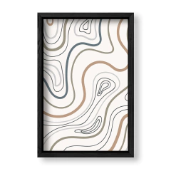Imagen de Cuadro Mundo de lineas color