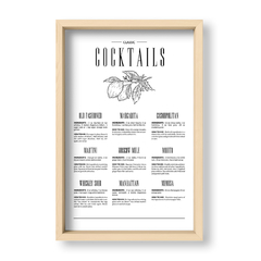 Cuadro Classic Cocktails - El Nido - Tienda de Objetos