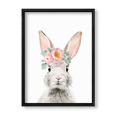 Imagen de Conejo con flores frente