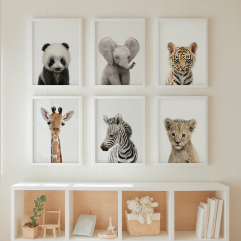 Set 6 cuadros - Baby Animals