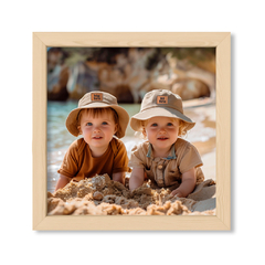 Cuadro 20x20 Chato Madera Natural - tienda online