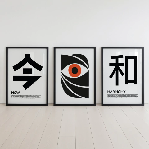 Set 3 Cuadros Japan Style