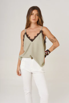 Musculosa Frida Verde - Caro Madero
