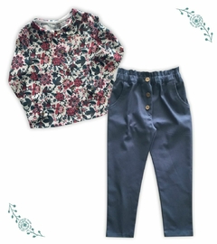 PANTALON CINNAMON AZUL - comprar online